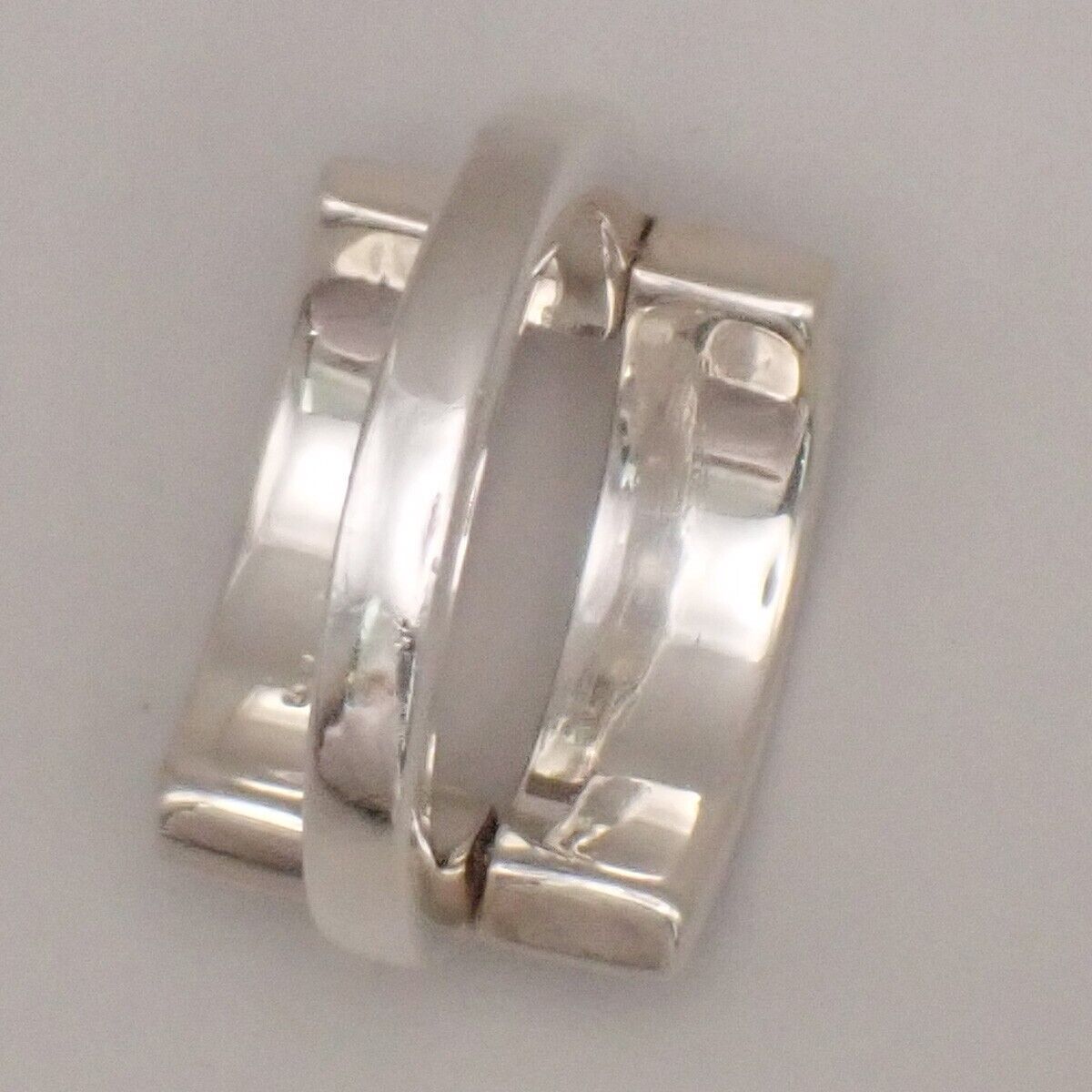 GUCCI  Logo Ring Sterling Silver Size JP 9 US 5 Italy Accessory 07YF242