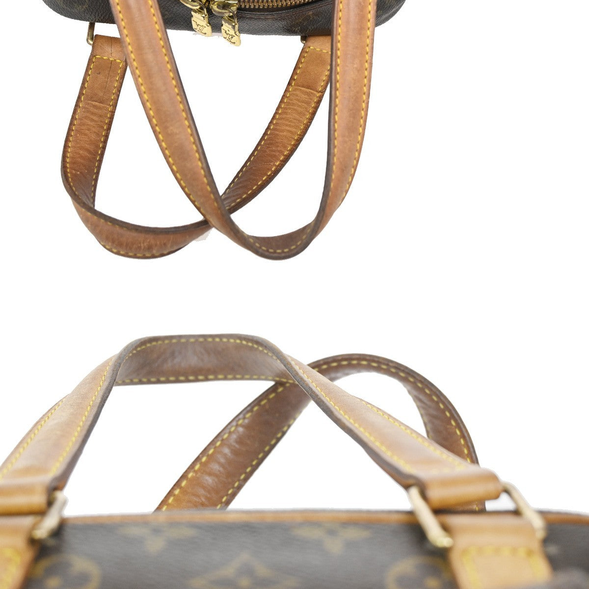 LOUIS VUITTON LV Excentri Cite Hand Bag Monogram Leather Brown M51161 82KB509