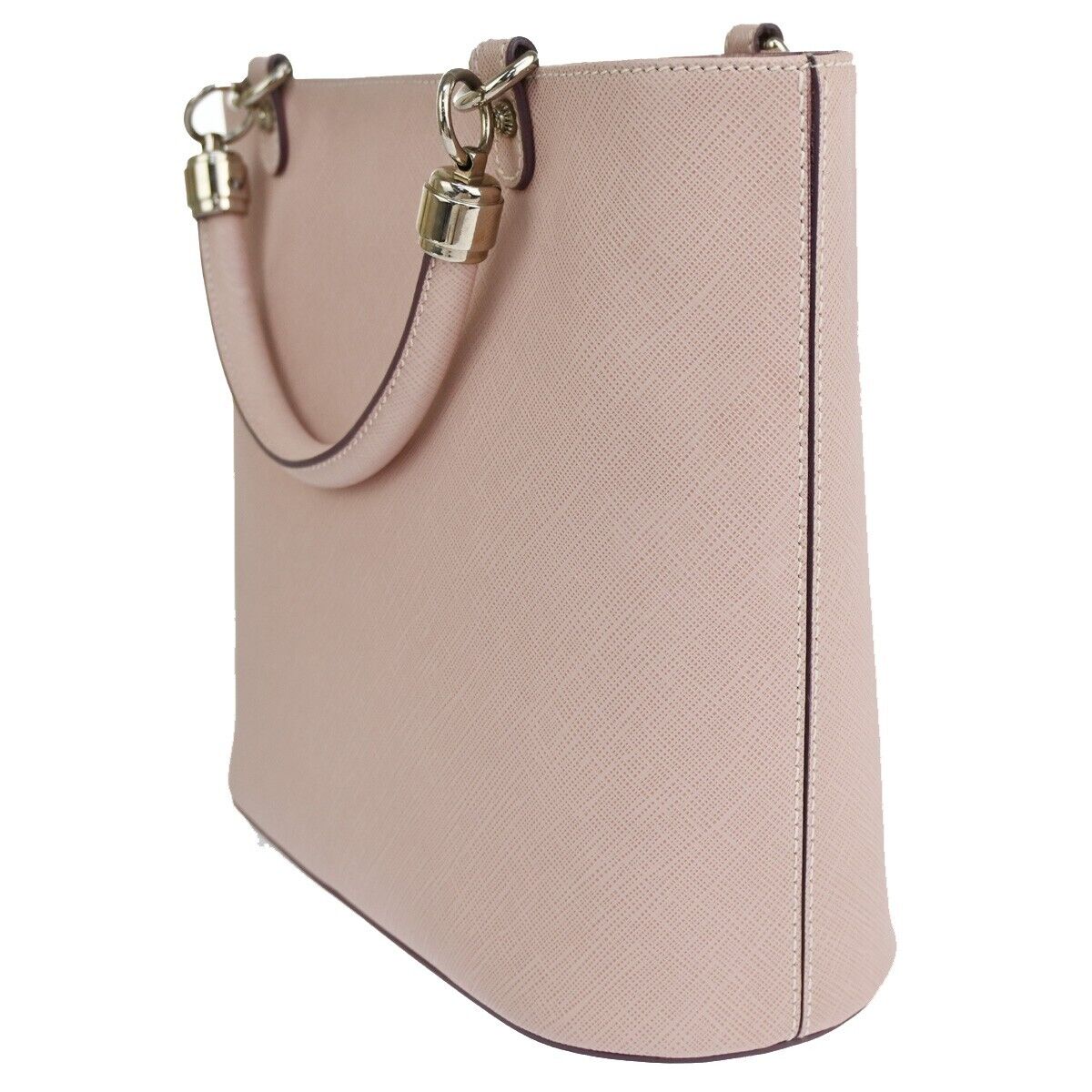 SALVATORE FERRAGAMO Gancini Hand Bag Leather Pink Silver Made in Italy 31EA709