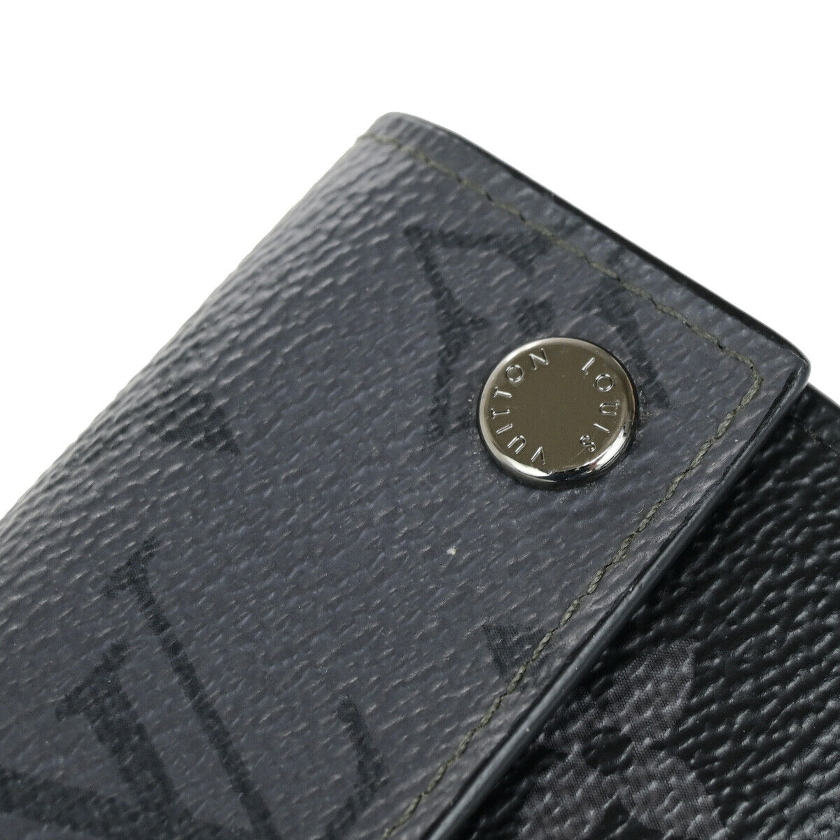 LOUIS VUITTON Discovery Compact Wallet Monogram Eclipse Reverse M45417 36YG748