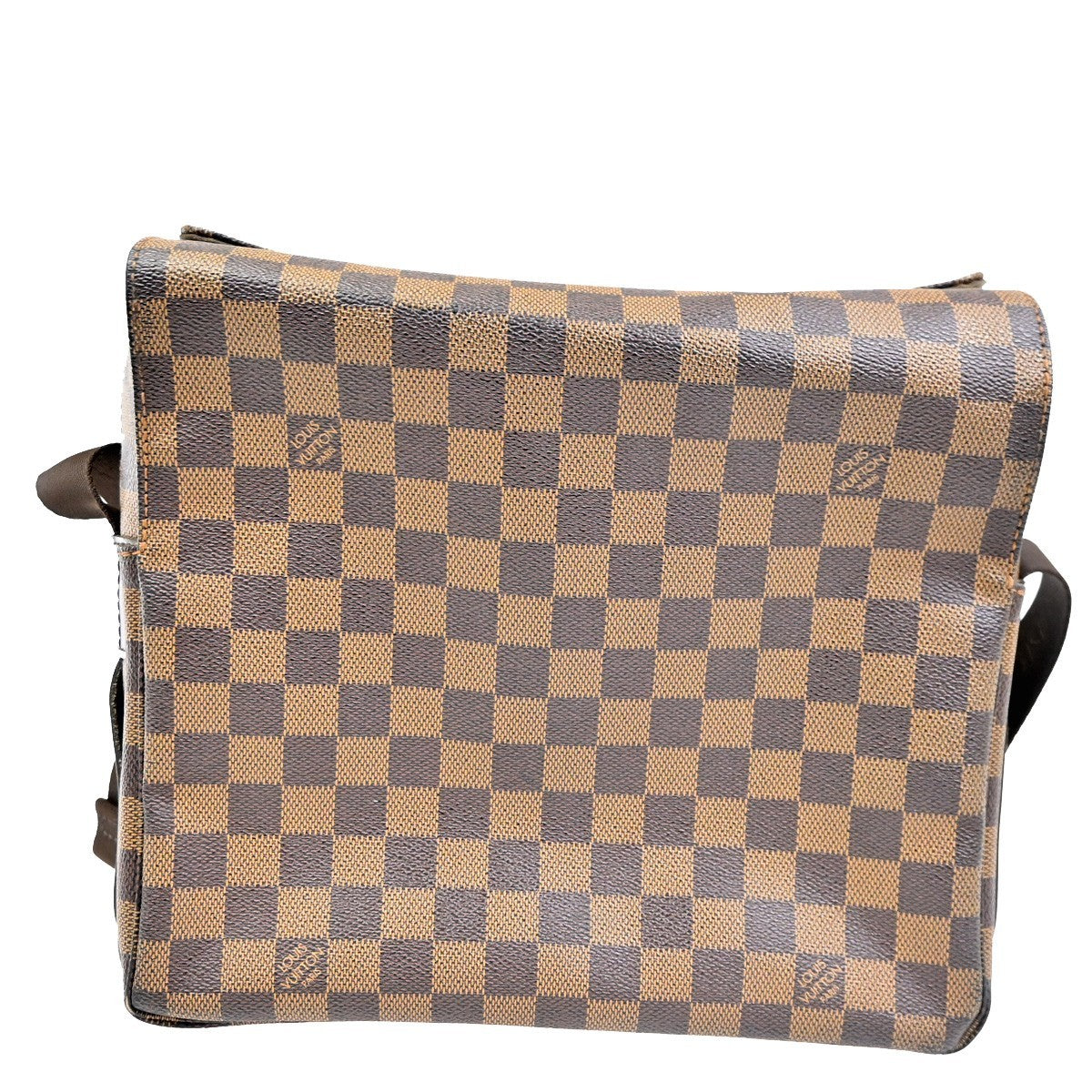 LOUIS VUITTON Naviglio Shoulder Bag Damier Ebene Leather Brown N45255 77TA691