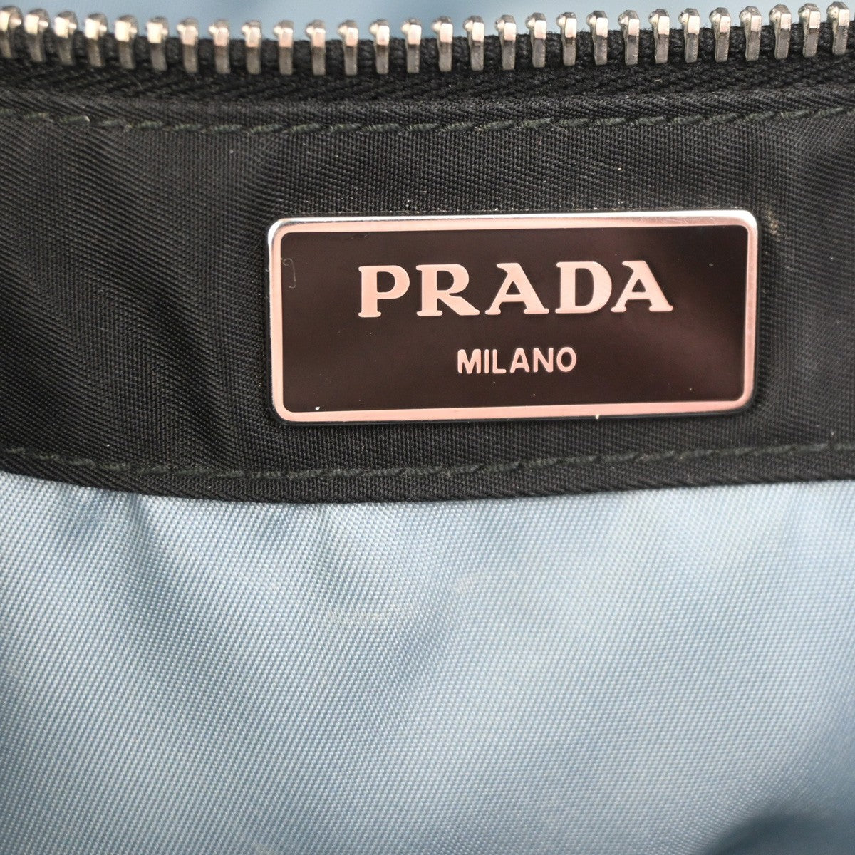 PRADA Logo Tessuto Shoulder Tote Bag Nylon Leather Black SHW Italy 33KC923