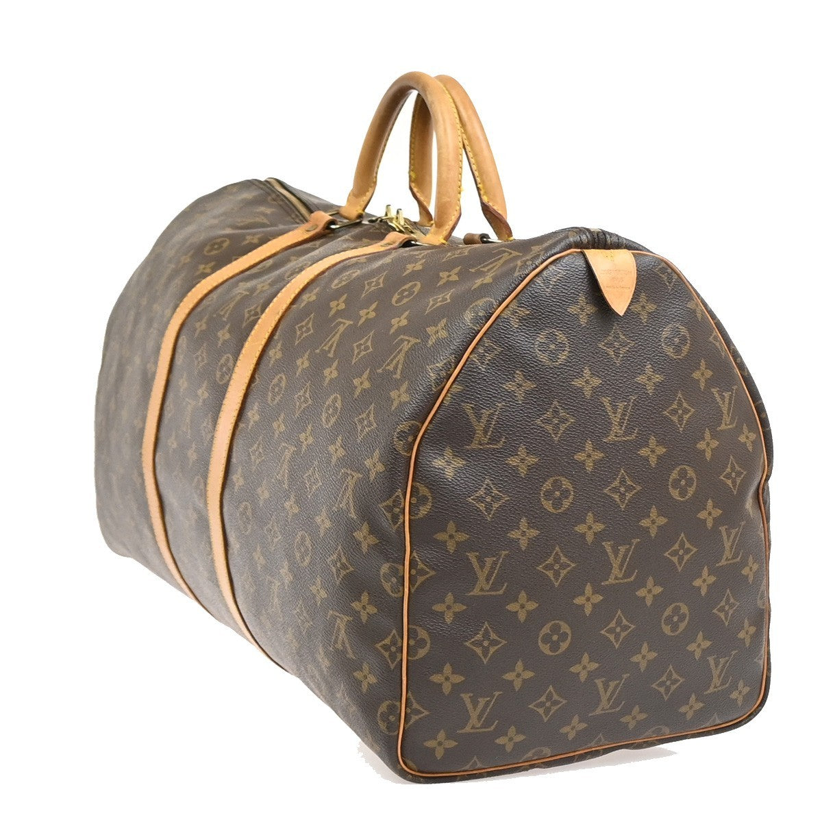 LOUIS VUITTON Keepall 55 Travel Hand Bag Monogram Leather Brown M41424 77YJ053