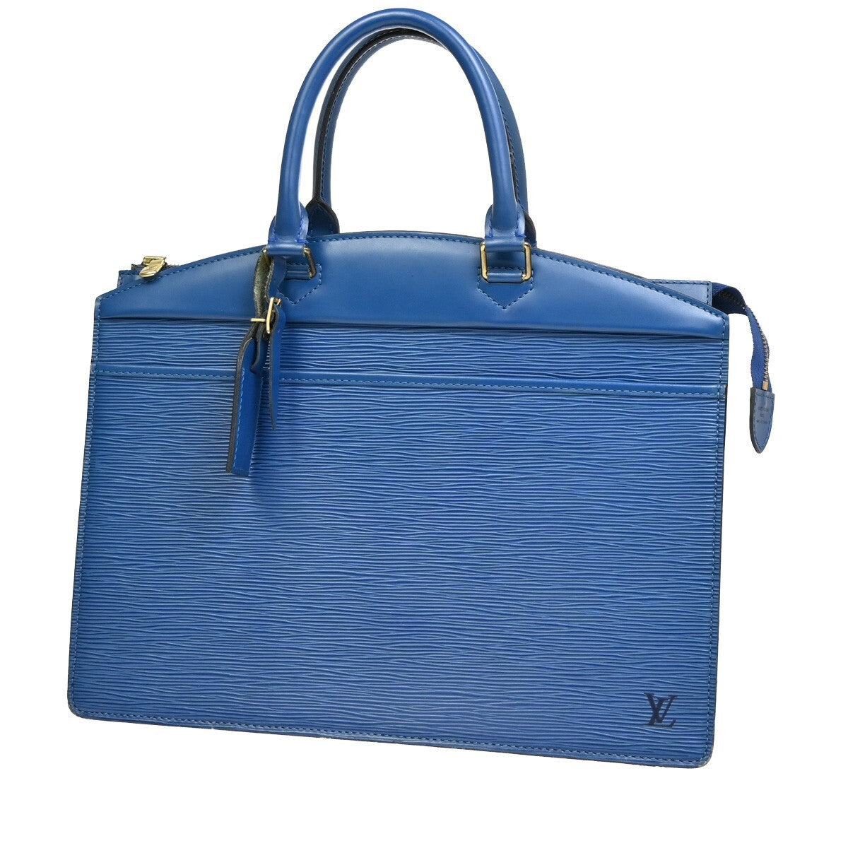 LOUIS VUITTON LV Logo Riviera Hand Bag Epi Leather Blue France M48185 67EE771