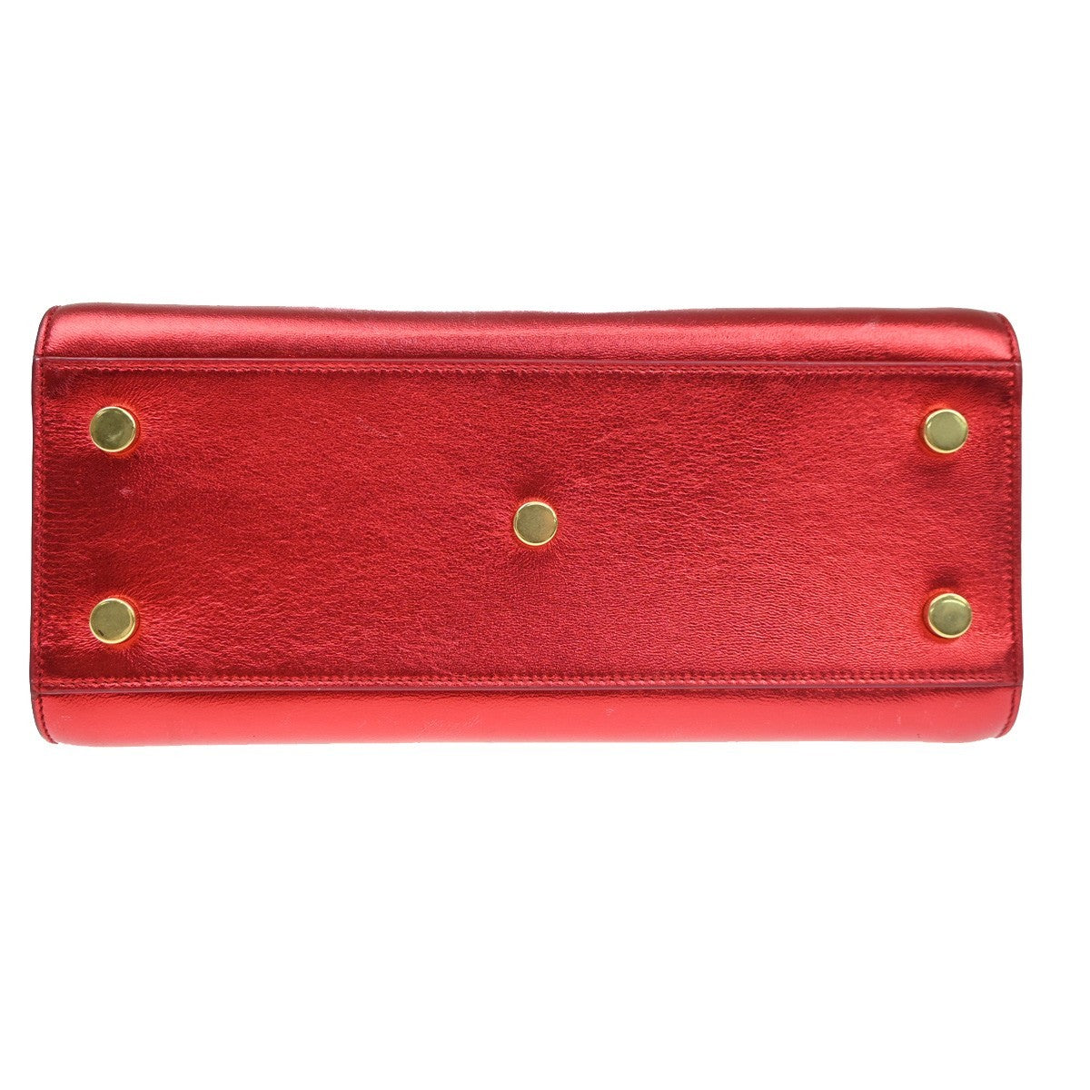 SAINT LAURENT Sac de Jour 2Way Shoulder Handbag Leather Red GHW Italy 97TA704