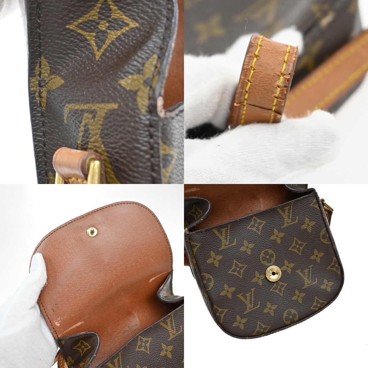 LOUIS VUITTON Mini Saint Cloud Shoulder Bag Monogram Leather BN M51244 32KB301