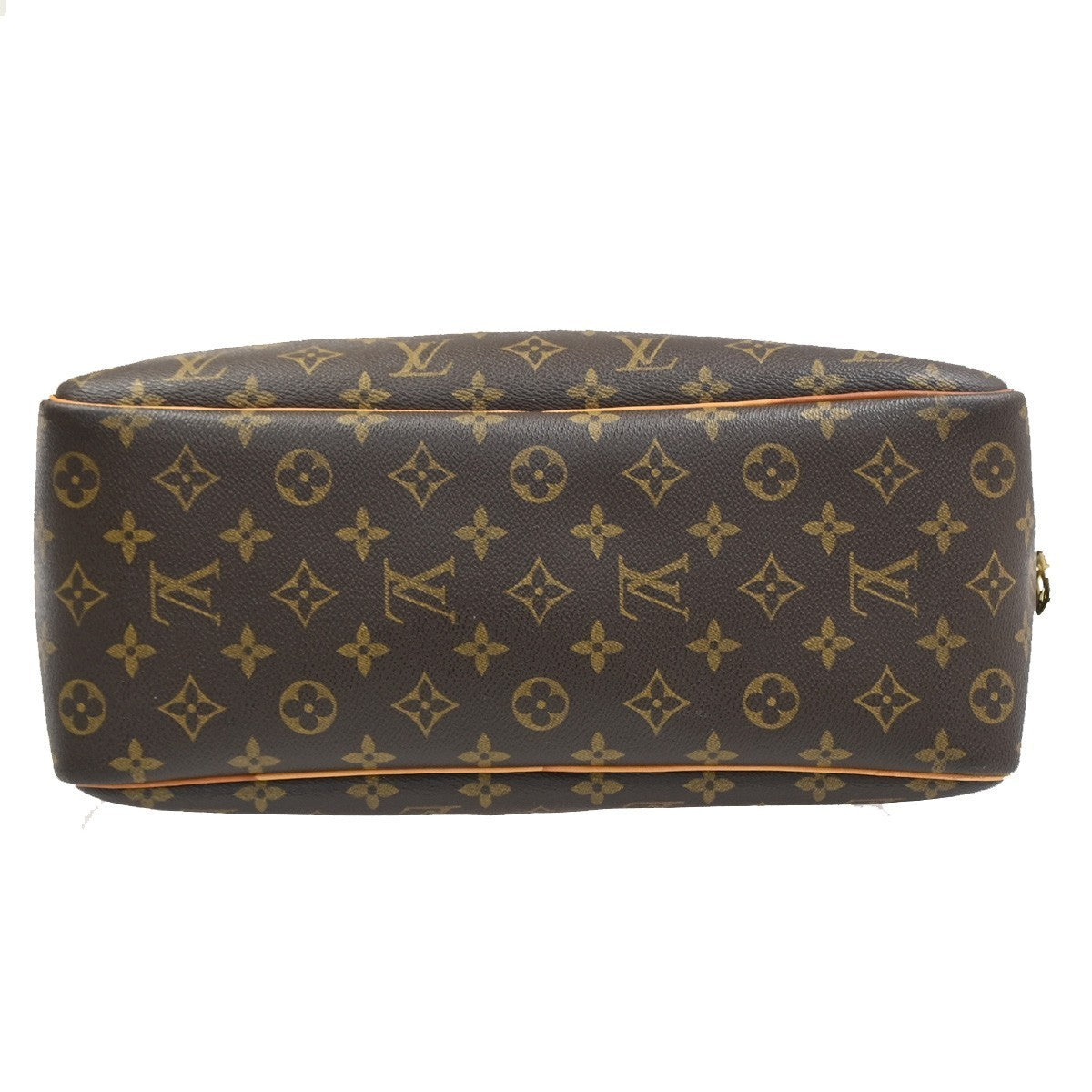 LOUIS VUITTON LV Logo Deauville Hand Bag Monogram Leather Brown M47270 84SA048