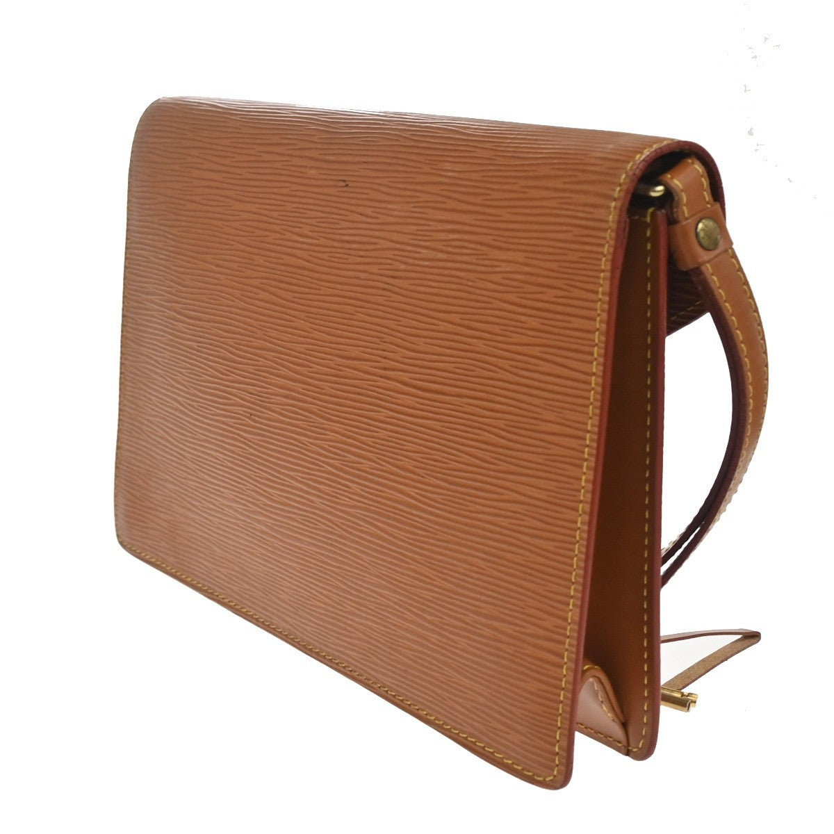 LOUIS VUITTON Sellier Dragonne Clutch Hand Bag Epi Leather Gold M52618 05TA594