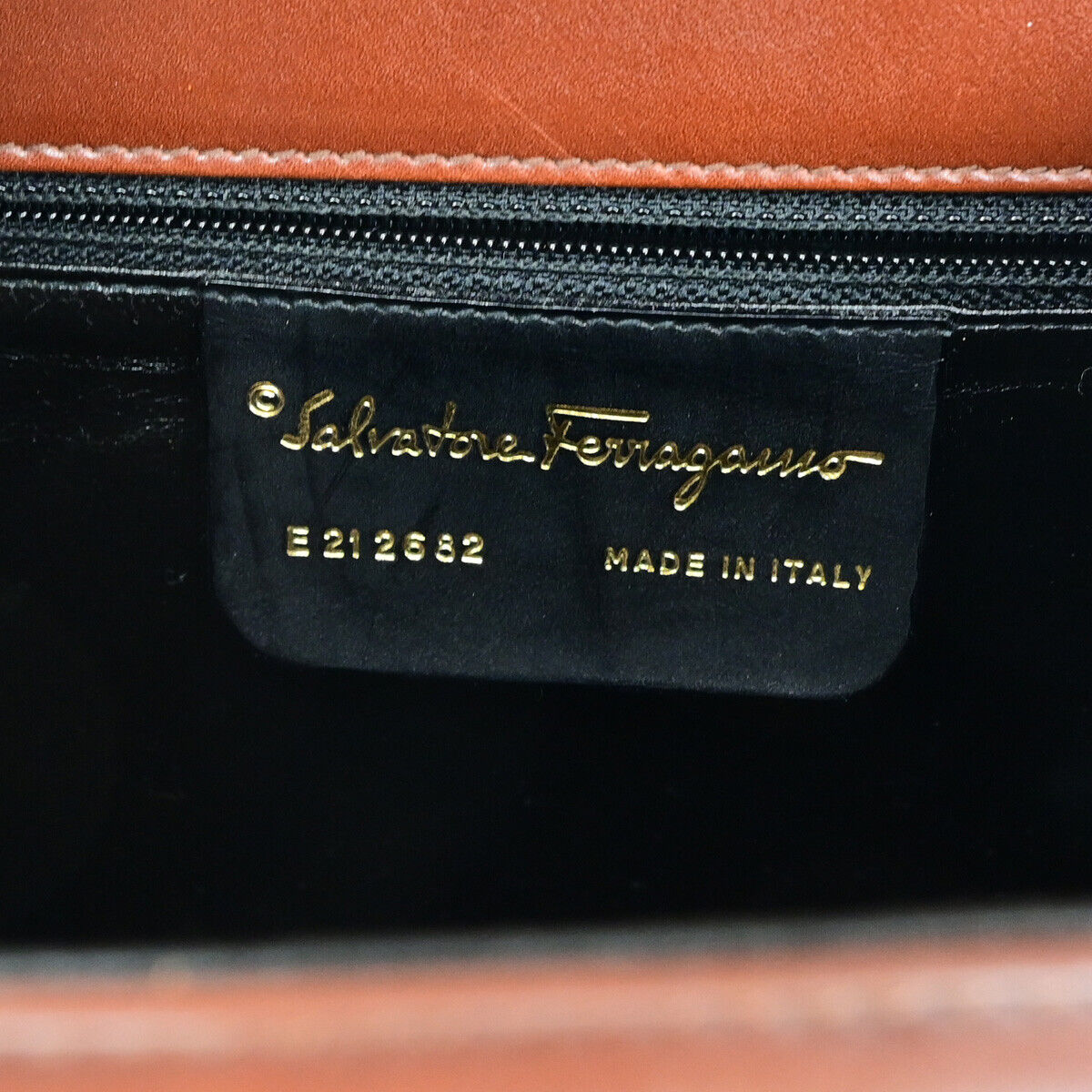 SALVATORE FERRAGAMO Logo Gancini Shoulder Bag Leather Brown GHW Italy 67YE859