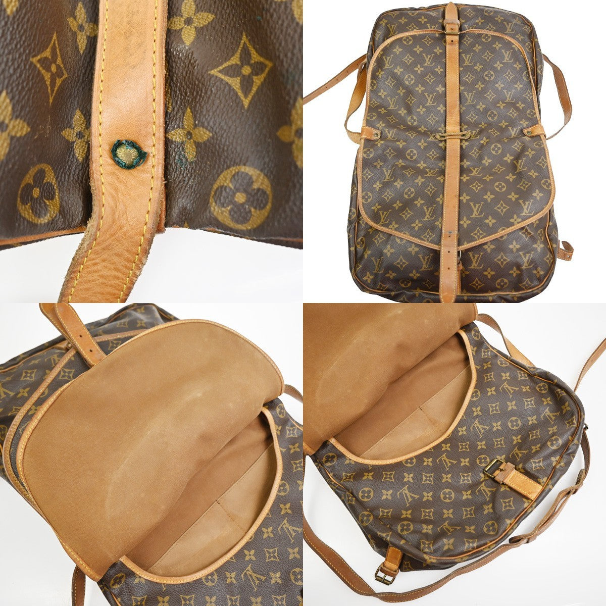 LOUIS VUITTON Saumur 35 Shoulder Bag Monogram Leather BN France M42254 39SA068