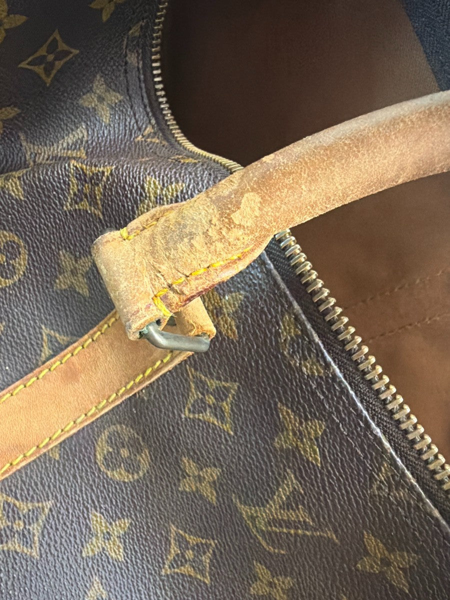 LOUIS VUITTON Keepall 55 Travel Hand Bag Monogram Leather Brown M41424 35YJ255