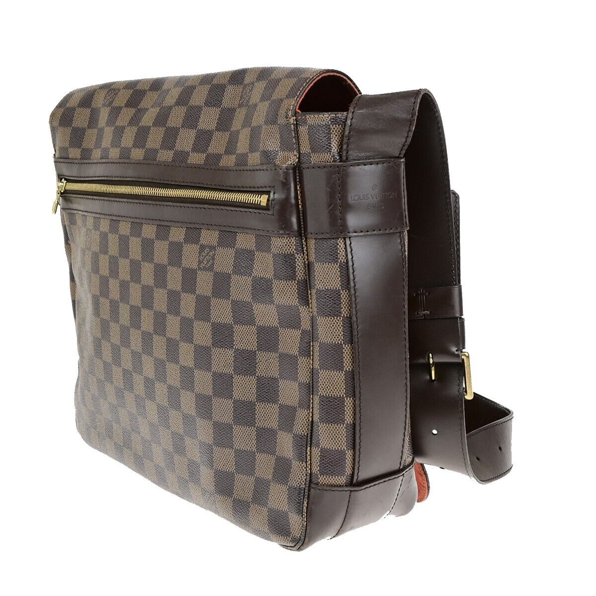 LOUIS VUITTON Bastille Shoulder Bag Damier Ebene Leather Brown N45258 70ED030