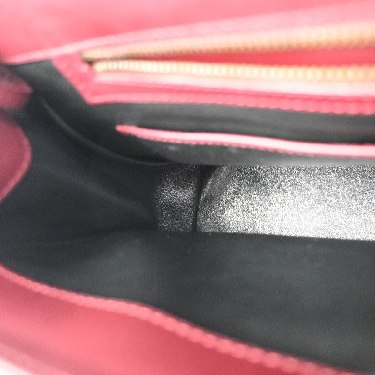 GUCCI Logo Top Handle Shoulder Hand Bag Leather Red GHW Italy 70KC634