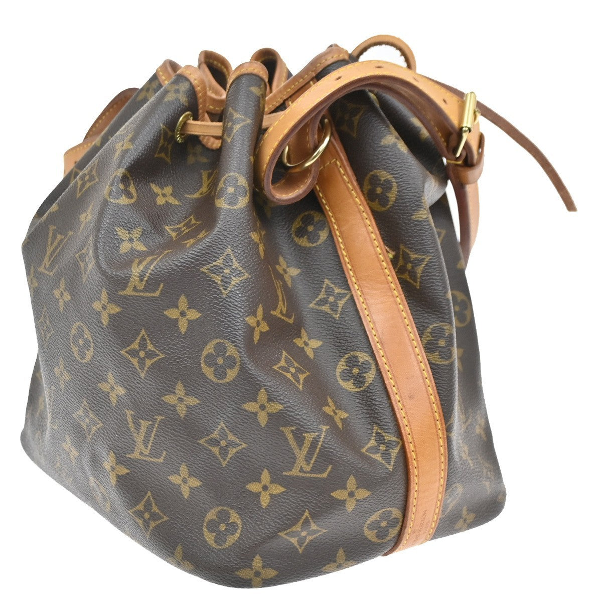 LOUIS VUITTON Petit Noe Drawstring Shoulder Bag Monogram Leather M42226 18CA320