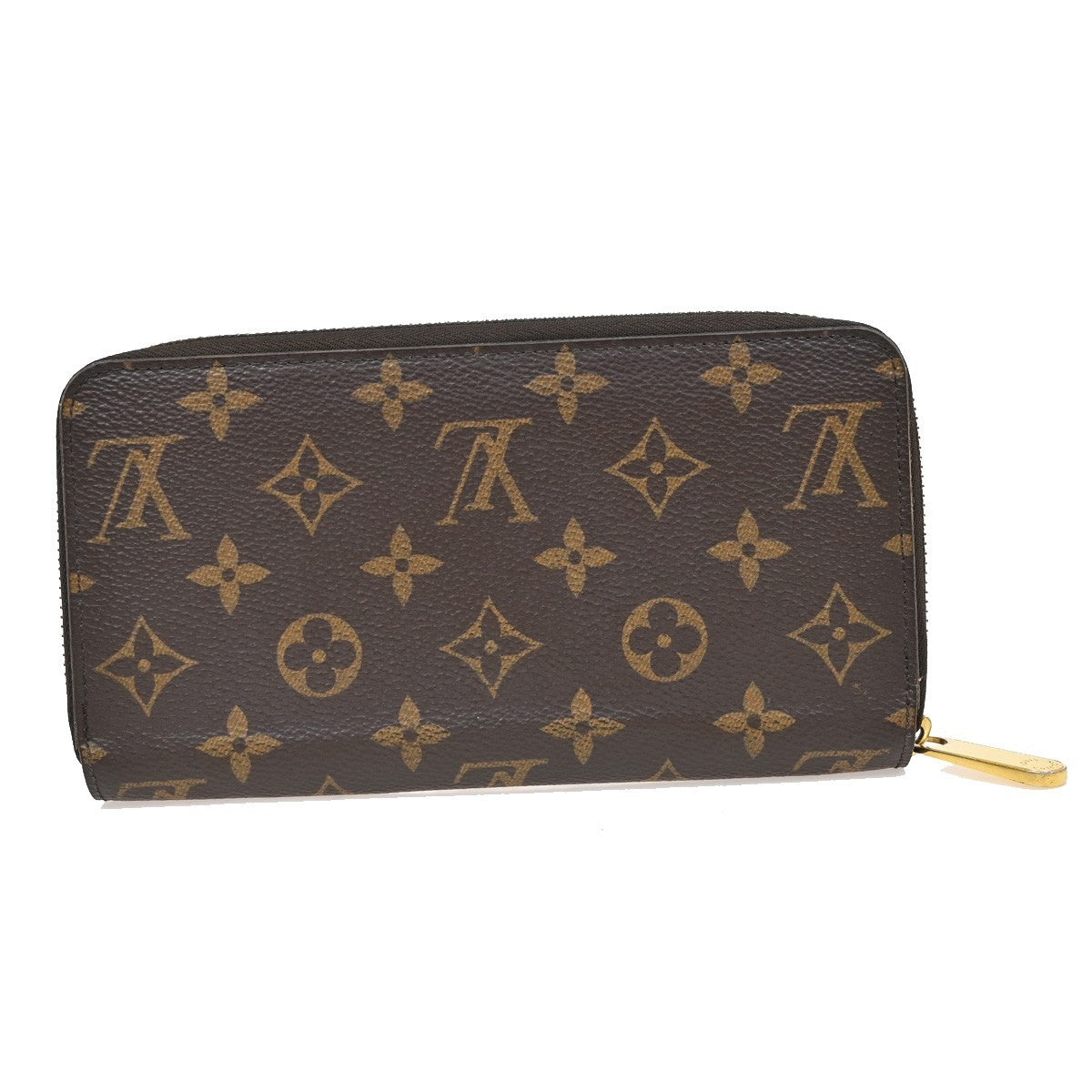 LOUIS VUITTON Zippy Long Wallet Monogram Leather Brown Fuchsia M41895 84KB294
