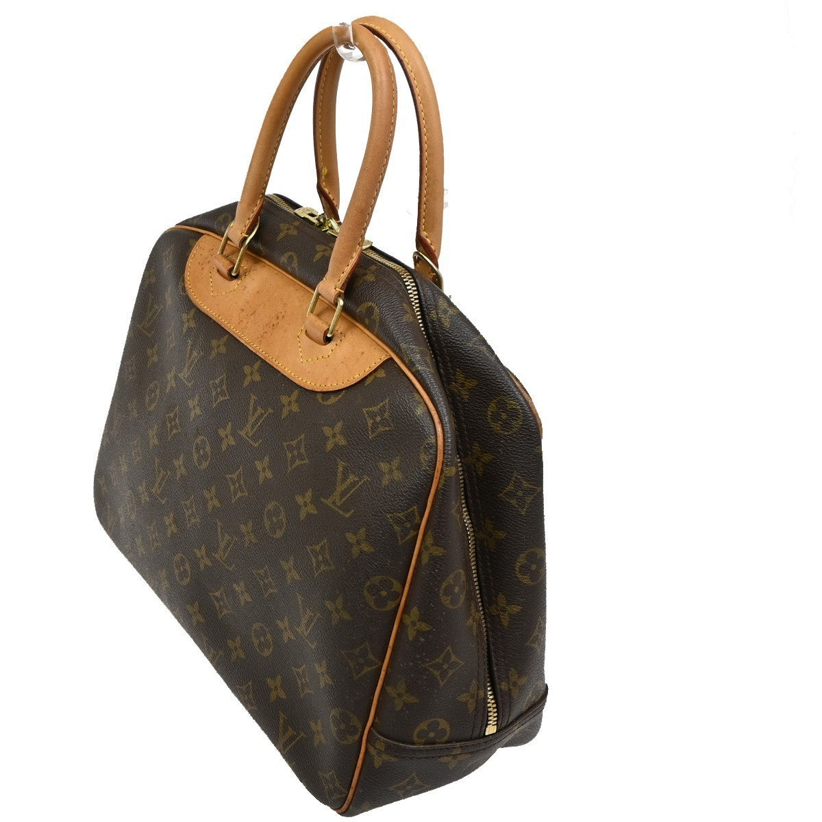 LOUIS VUITTON LV Logo Deauville Hand Bag Monogram Leather Brown M47270 77TA341
