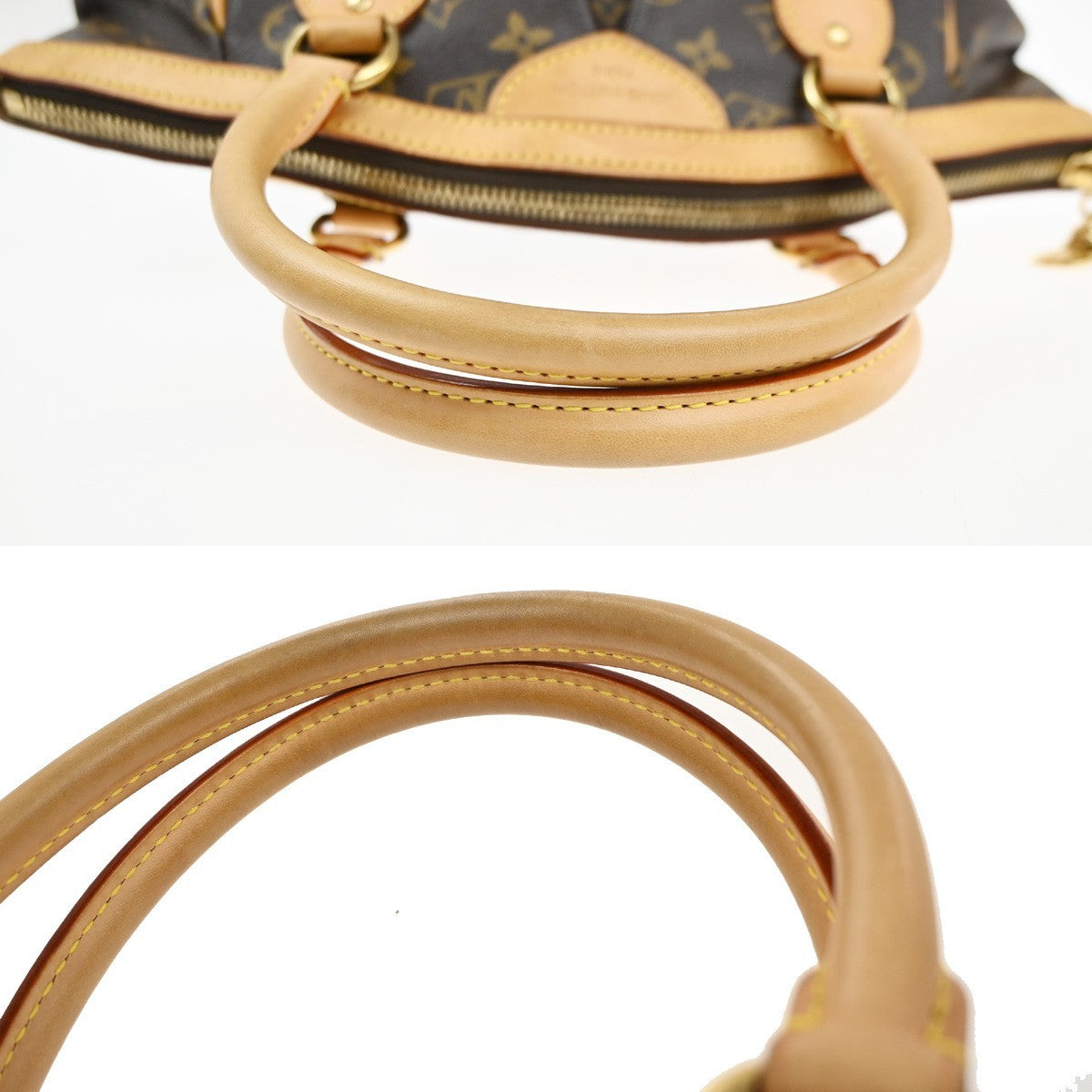 LOUIS VUITTON Tivoli PM Hand Bag Monogram Leather Brown France M40143 600RL749