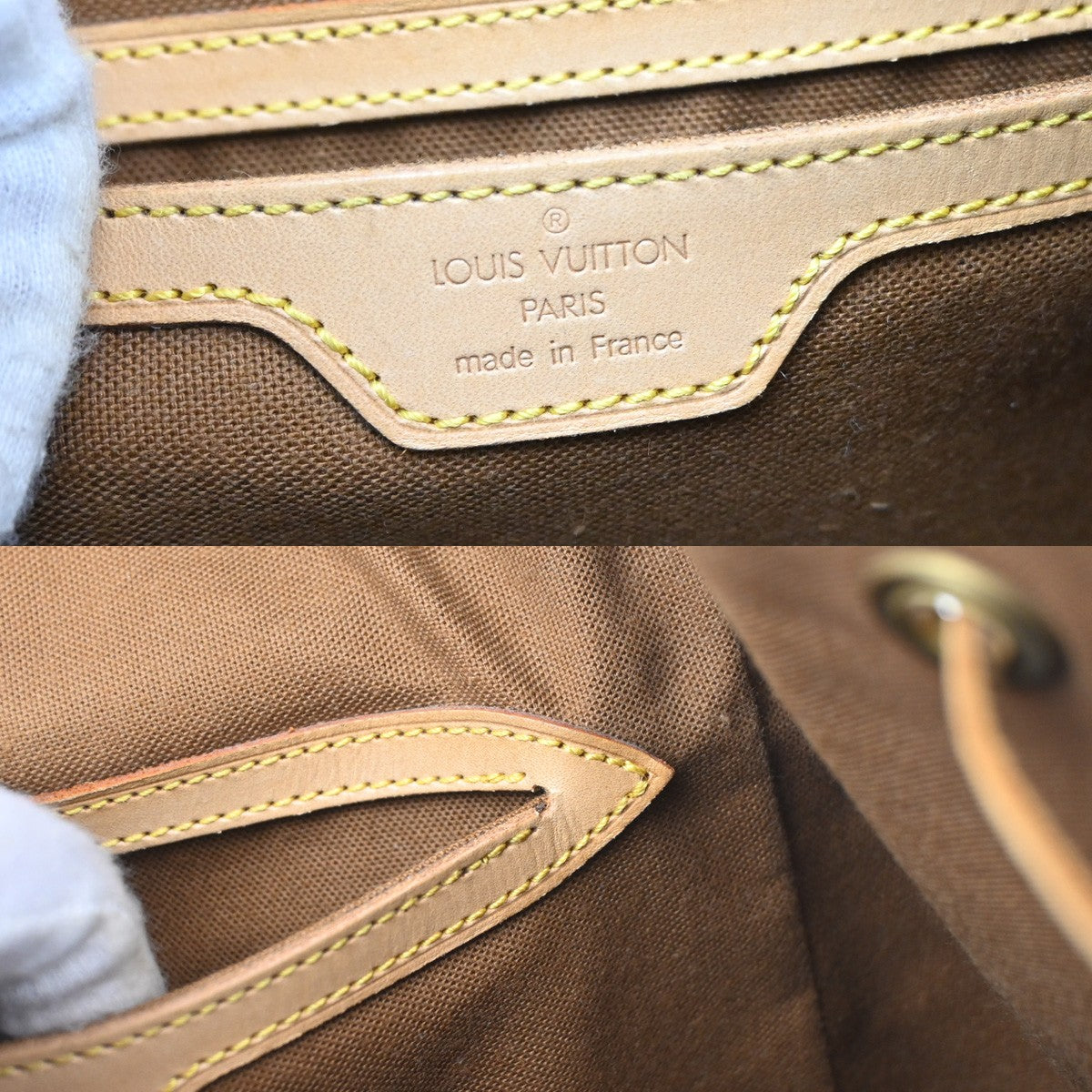 LOUIS VUITTON Montsouris GM Backpack Bag Monogram Leather Brown M51135 59KA641