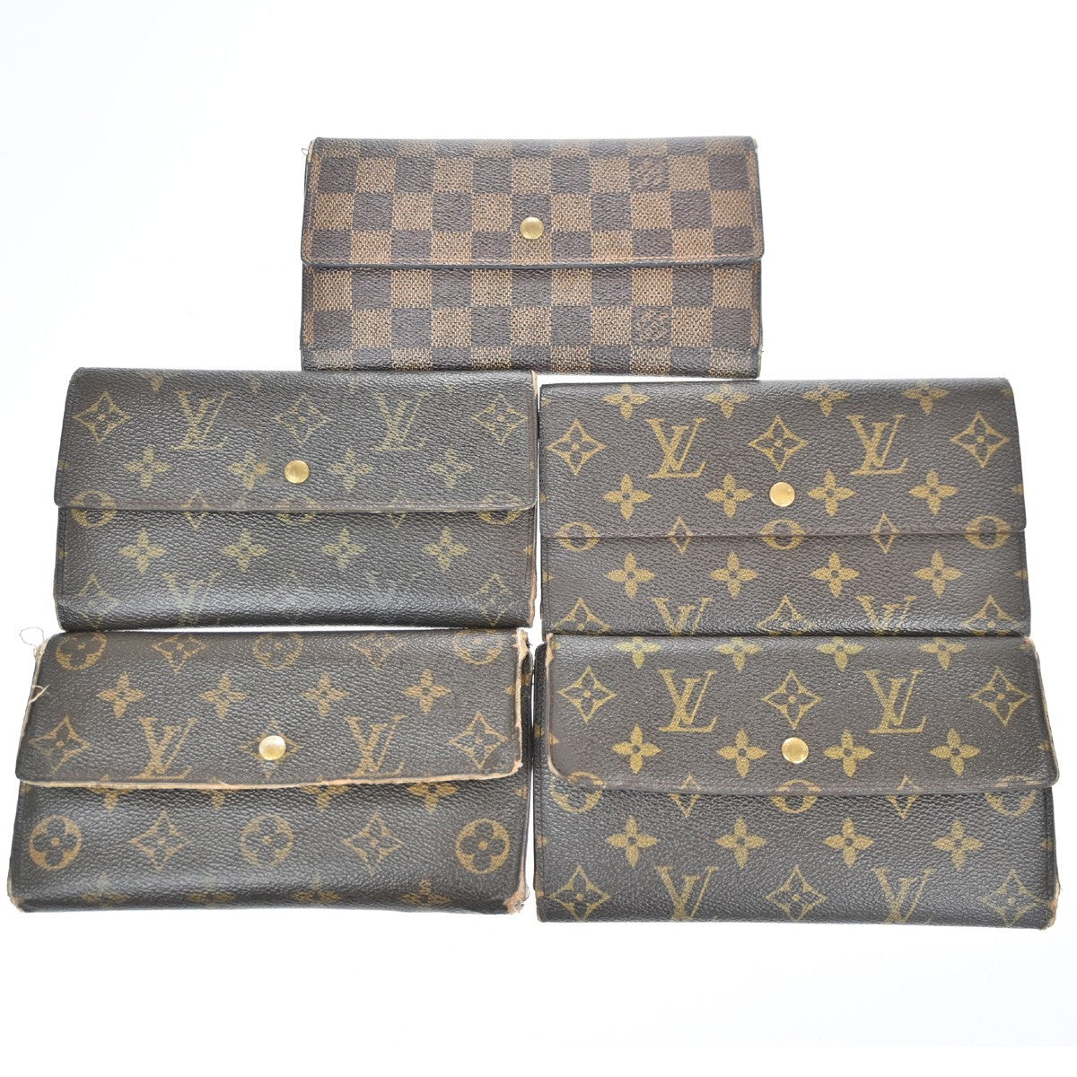 LOUIS VUITTON LV  International  5 Set Wallet Monogram Damier Leather BN 62KD076
