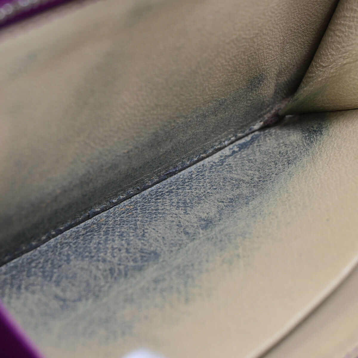 BOTTEGA VENETA Logo Intrecciato Bifold Long Wallet Leather Purple Italy 01EB557