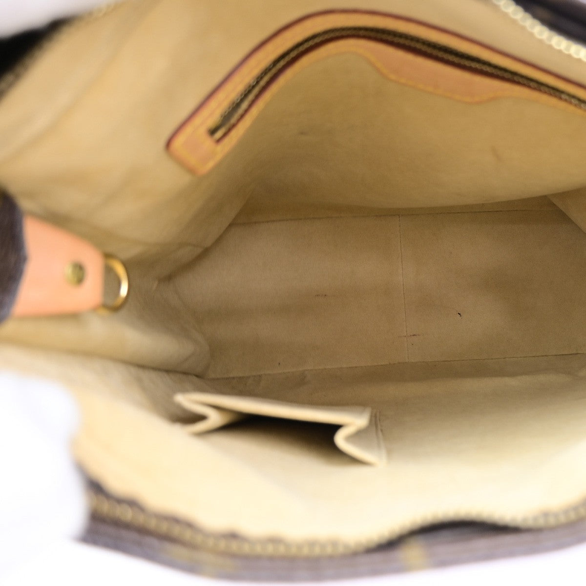 LOUIS VUITTON Logo Looping GM Shoulder Bag Monogram Leather Brown M51145 18KD169