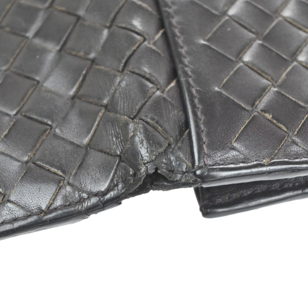 BOTTEGA VENETA Intrecciato Bifold Long Wallet Leather Brown Italy 05KD058