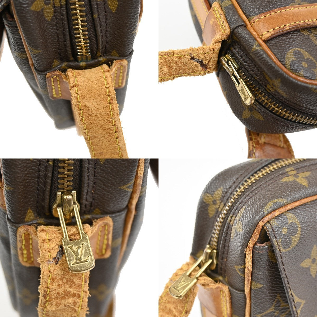 LOUIS VUITTON Jeune Fille GM Shoulder Bag Monogram Leather Brown M51225 61YJ067
