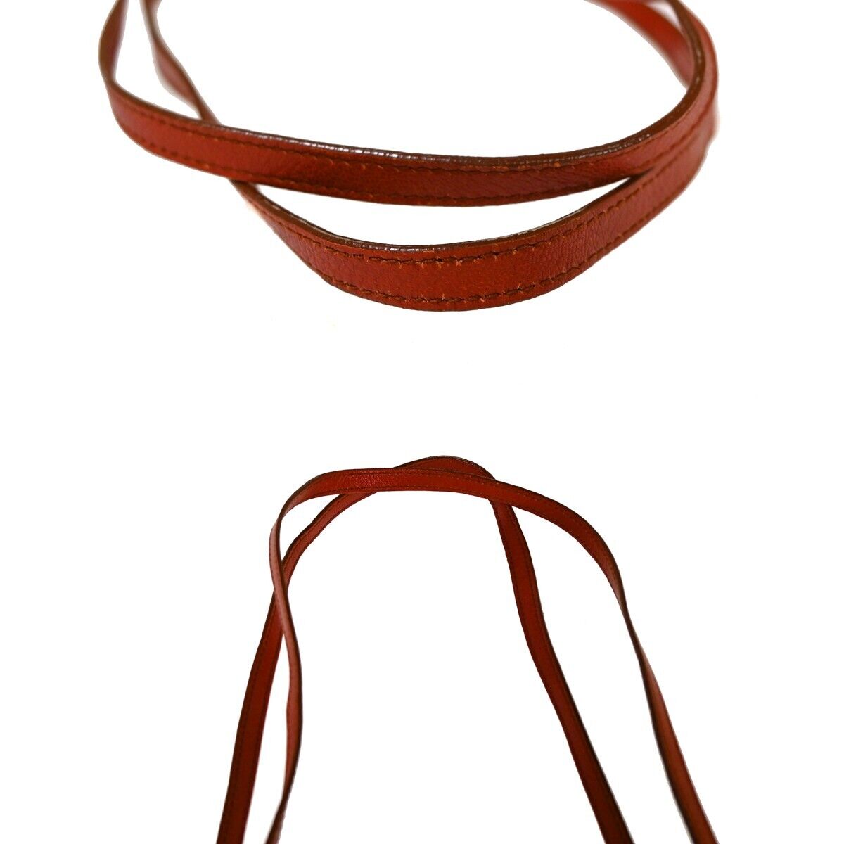 YVES SAINT LAURENT Y Neo Double Reversible Shoulder Bag Leather Red Gold 33YG808