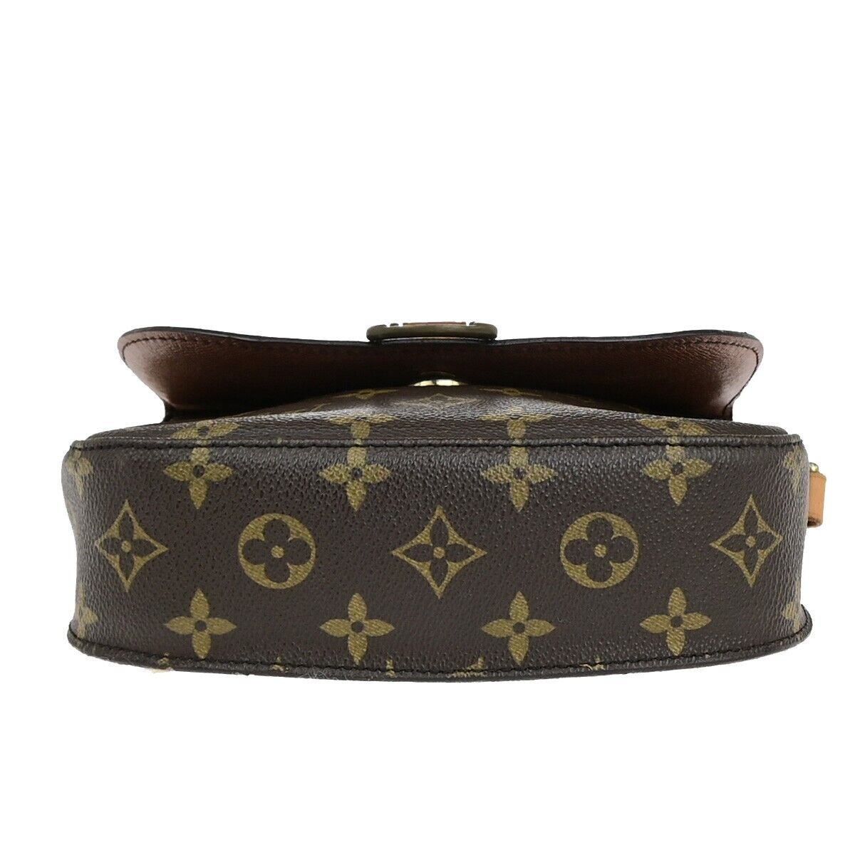 LOUIS VUITTON Saint Cloud MM Shoulder Bag Monogram Leather Brown M51243 36EC902