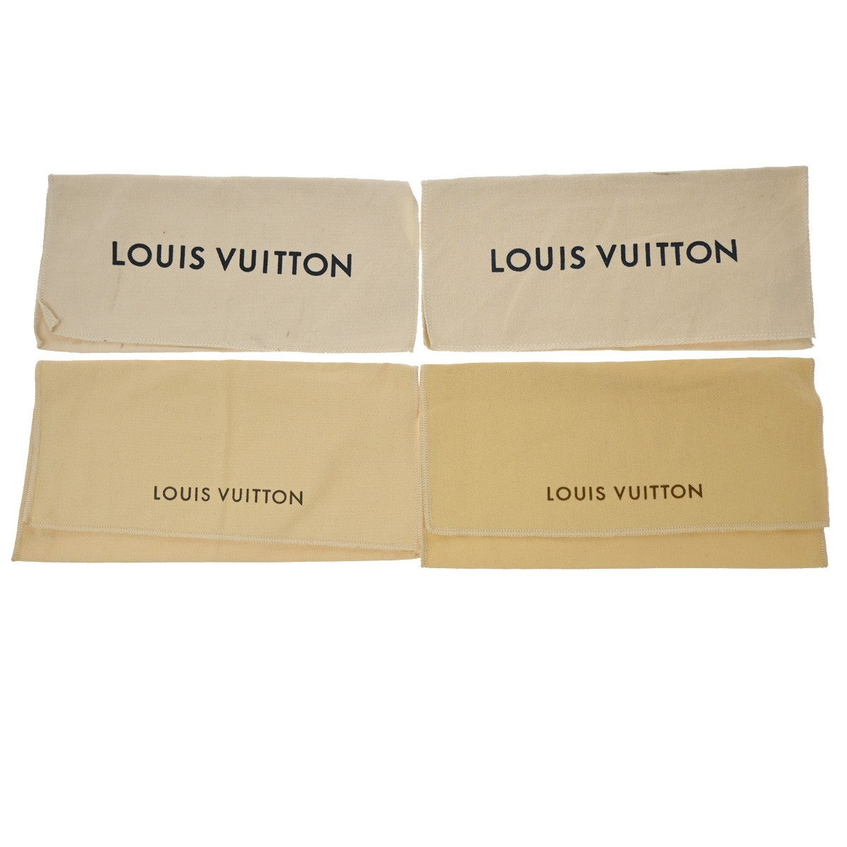 LOUIS VUITTON Logo 10 Set Drawstring Dust Bag Canvas Cotton Beige Brown 09YH867