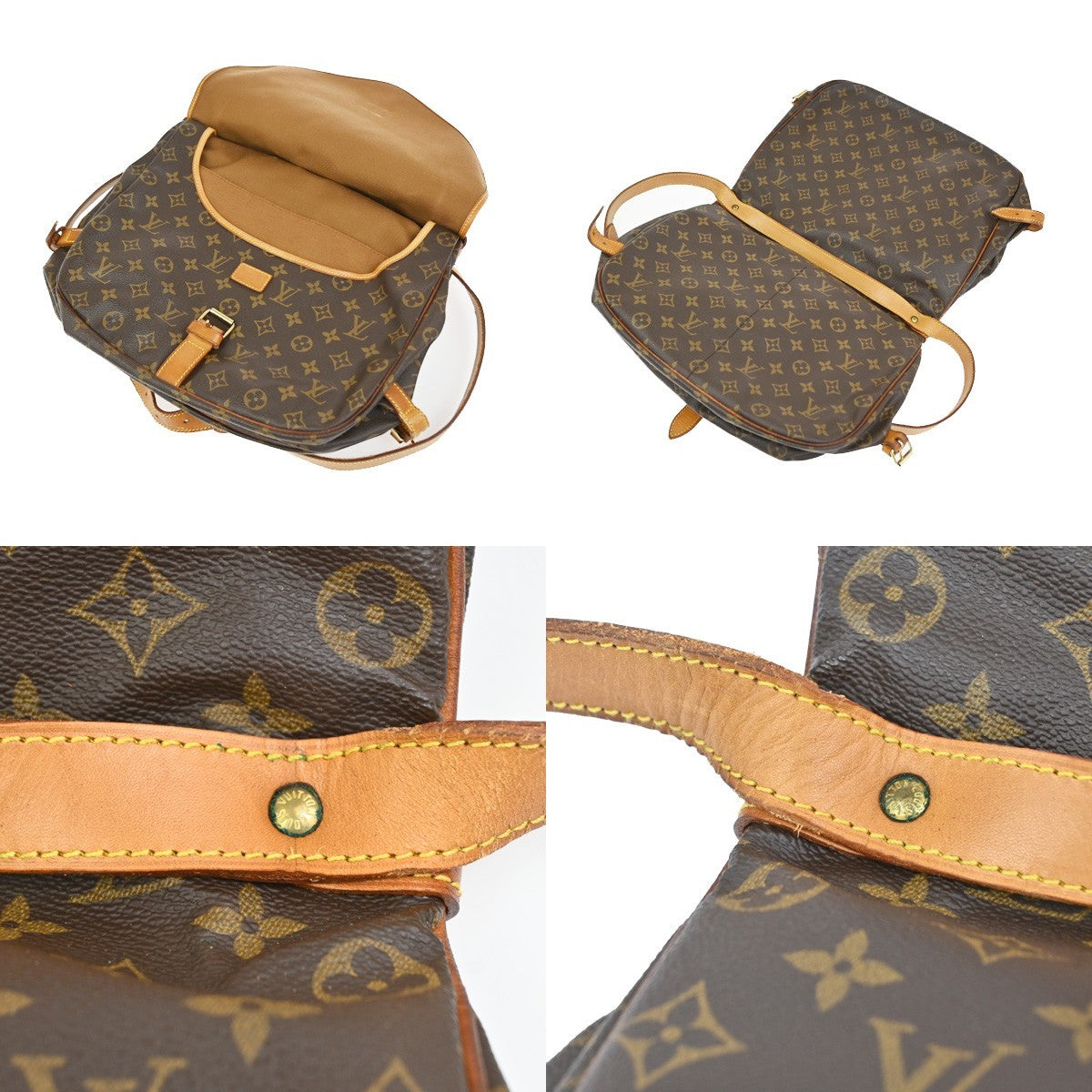 LOUIS VUITTON Saumur 35 Shoulder Bag Monogram Leather BN France M42254 84CA895