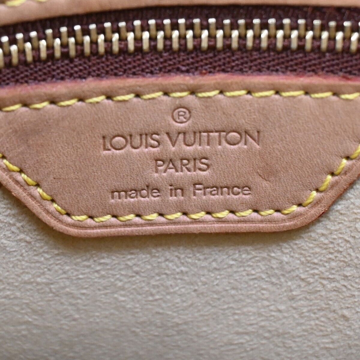 LOUIS VUITTON Logo Looping GM Shoulder Bag Monogram Leather Brown M51145 73ED287