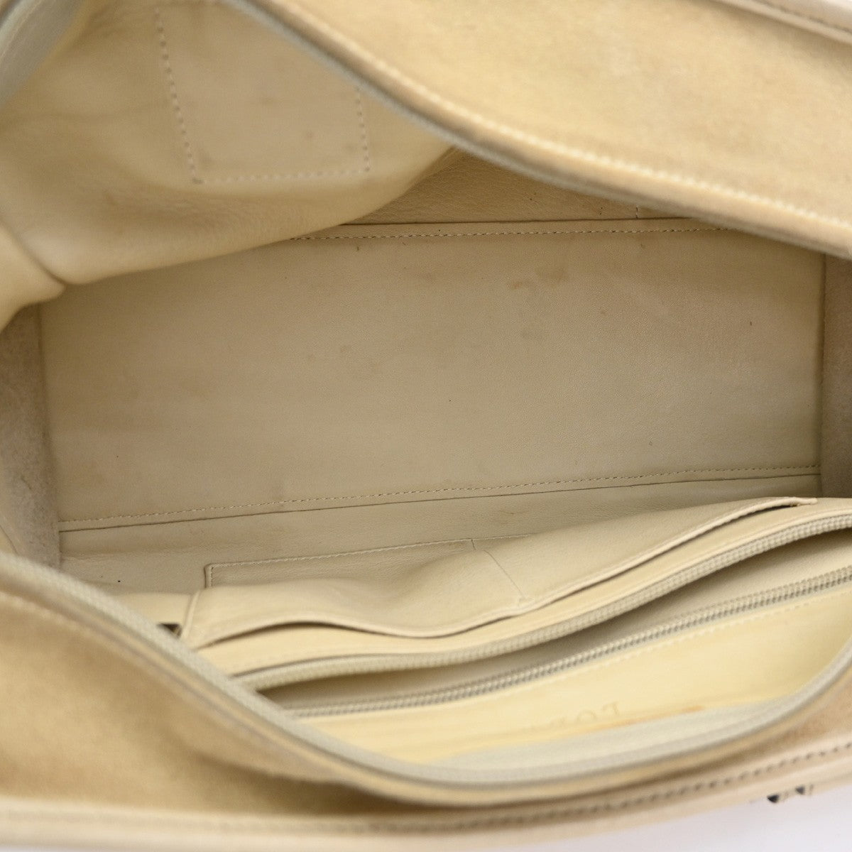 LOEWE Anagram logo Amazona 28 Handbag Suede Leather Beige Spain SHW 38CA785