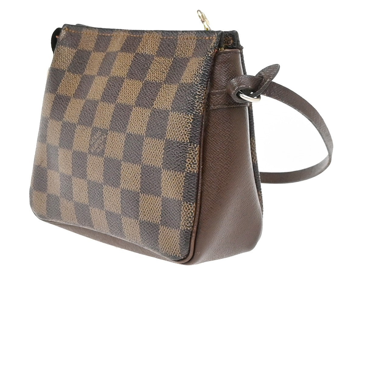 LOUIS VUITTON Trousse Makeup Hand Bag Damier Ebene Leather Brown N51982 83ZA294