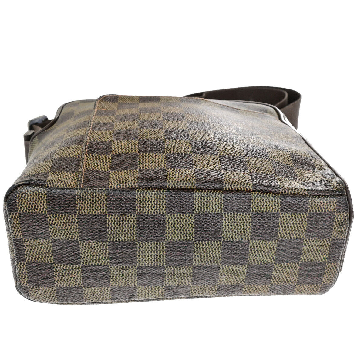 LOUIS VUITTON Olav PM Shoulder Bag Damier Ebene Leather Brown N41442 31YG510