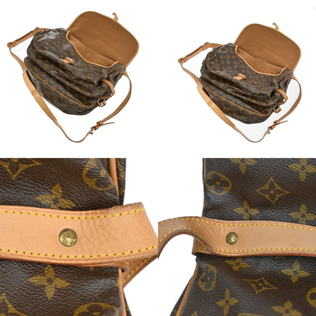 LOUIS VUITTON Saumur 35 Shoulder Bag Monogram Leather BN France M42254 11TA651