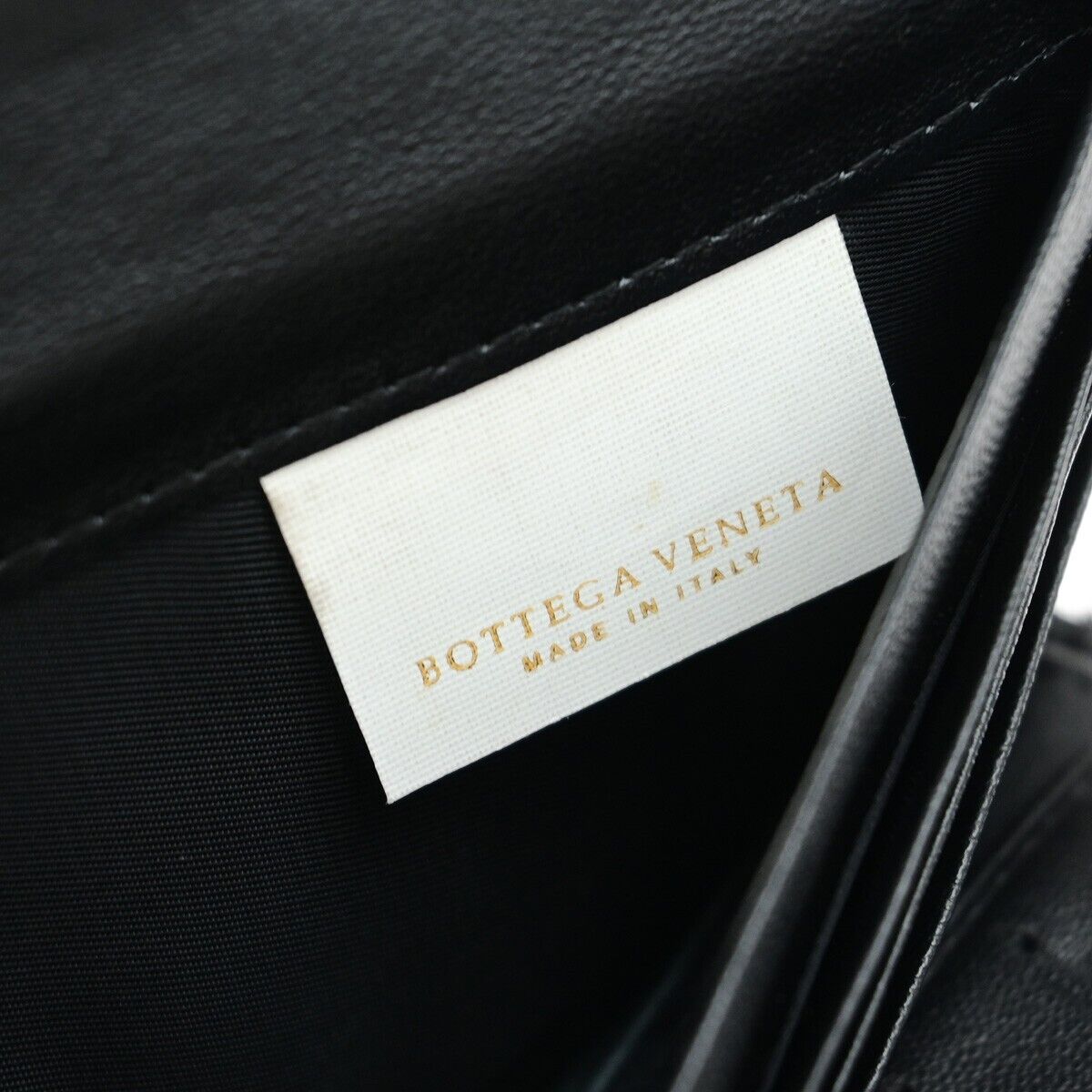 BOTTEGA VENETA Logo Intrecciato 2 Set Long Zipper Wallet Leather Black 67ED998