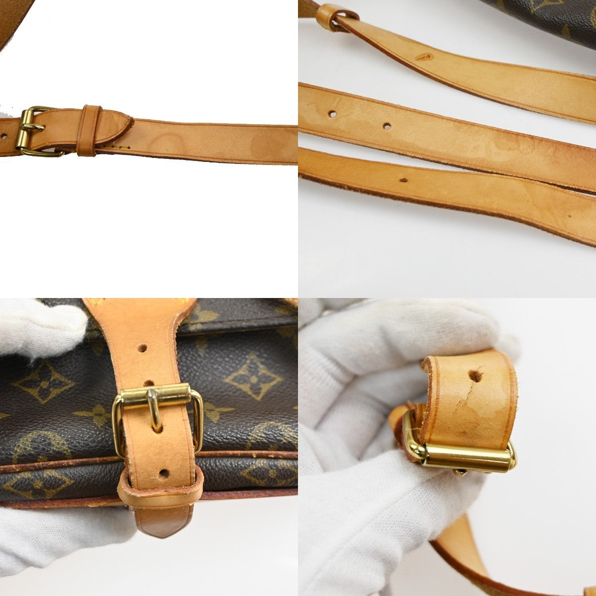 LOUIS VUITTON Cartouchiere MM Shoulder Bag Monogram Leather Brown M51253 78SA065