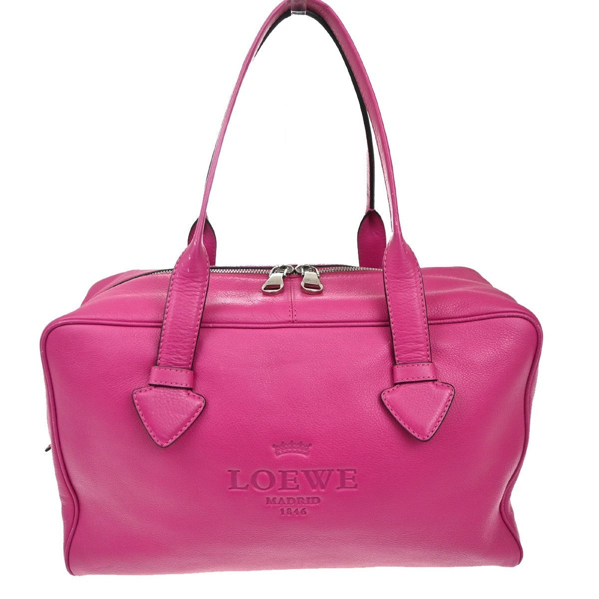 LOEWE  LOGO Heritage Shoulder Bag Leather Pink SHW Spain 35TA441