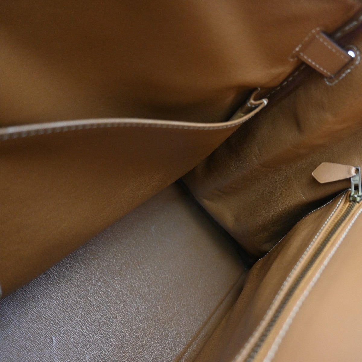 HERMES Kelly 35 2Way Shoulder Hand Bag Chamonix Leather Brown Vintage 247RF960