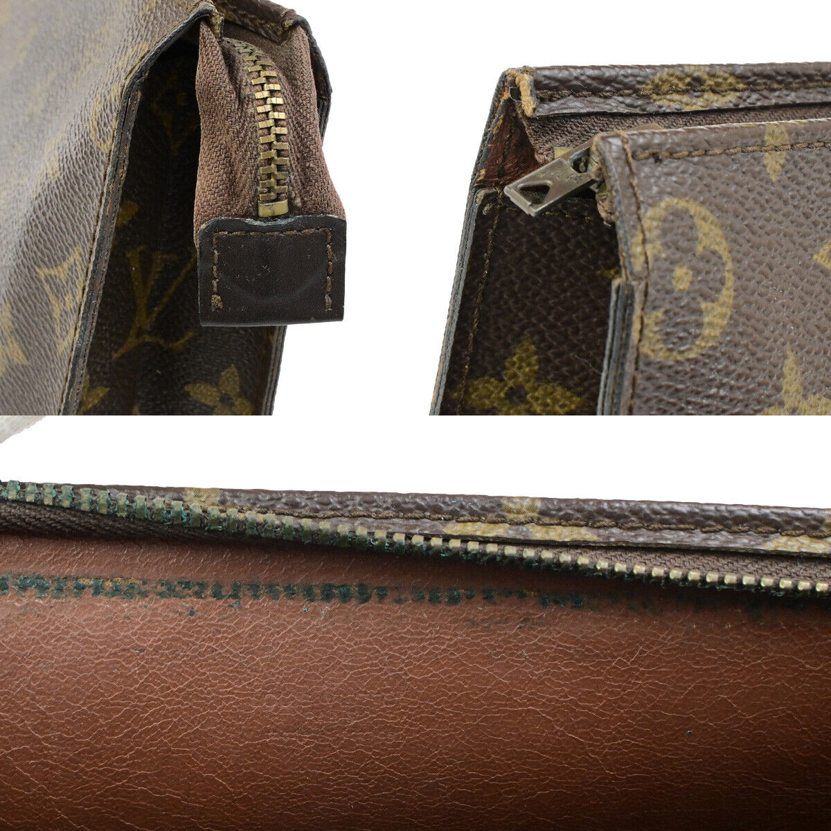 LOUIS VUITTON Poche Toilette 26 Clutch Hand Bag Monogram Leather M47542 05SJ536