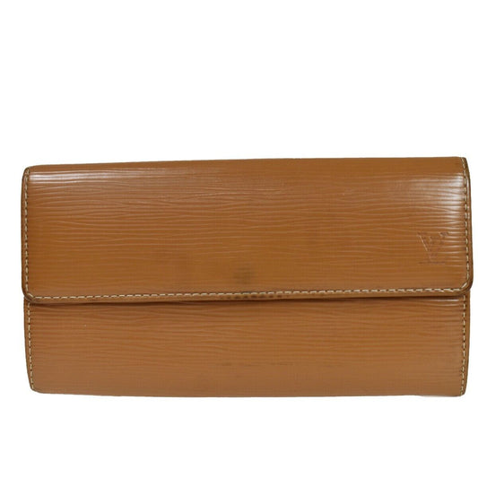 LOUIS VUITTON Porte Monnaie Credit Bifold Wallet Epi Brown France M6359I 05JH674
