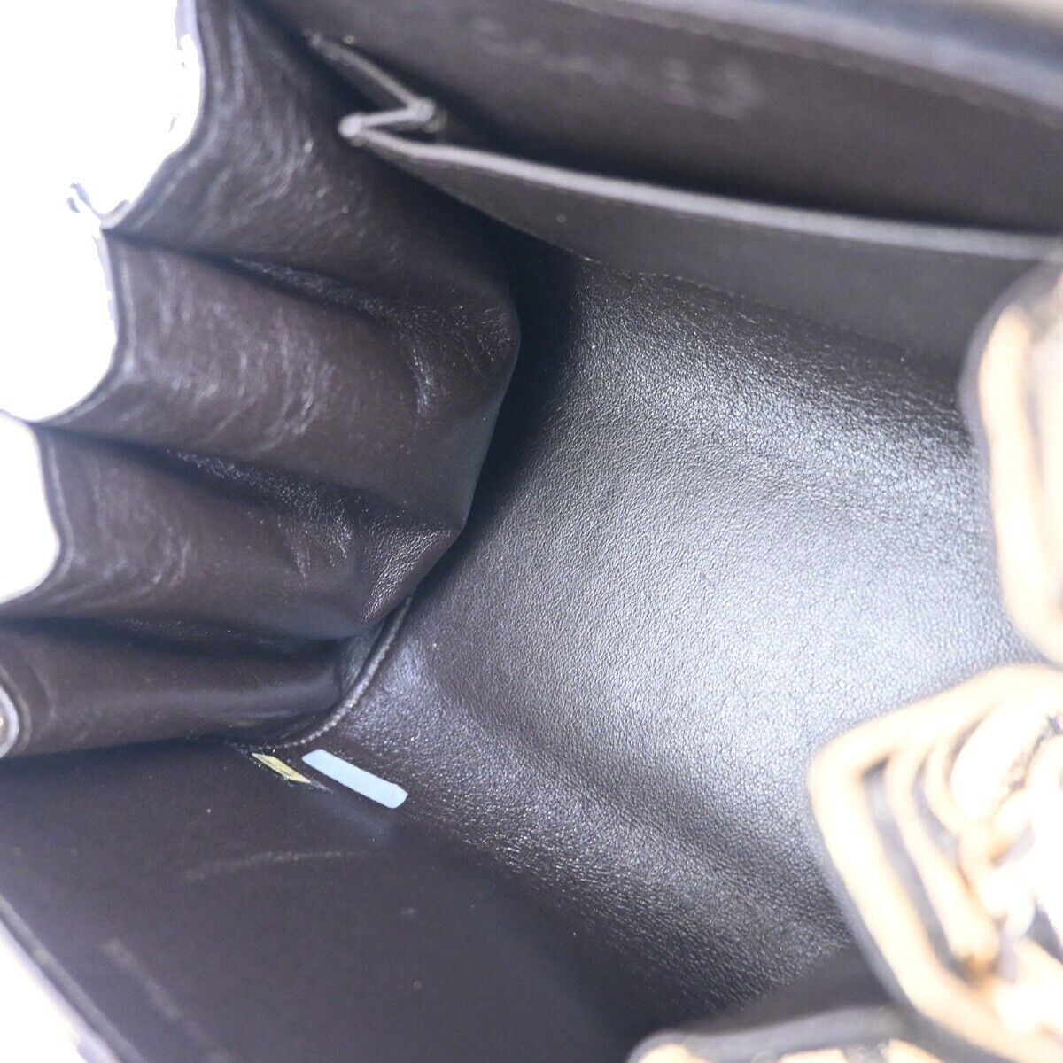 CHANEL 2.55 Zebra Chain Mini Hand Bag Fur Leather Black Gold France 629RH277