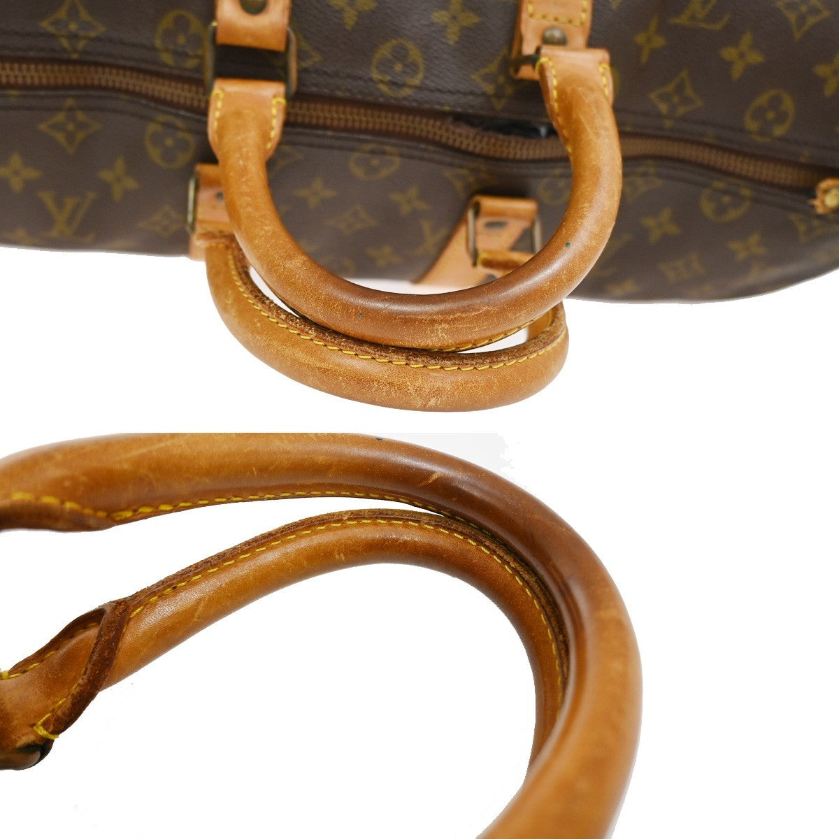 LOUIS VUITTON Keepall 45 Travel Hand Bag Monogram Leather Brown M41428 62AA092