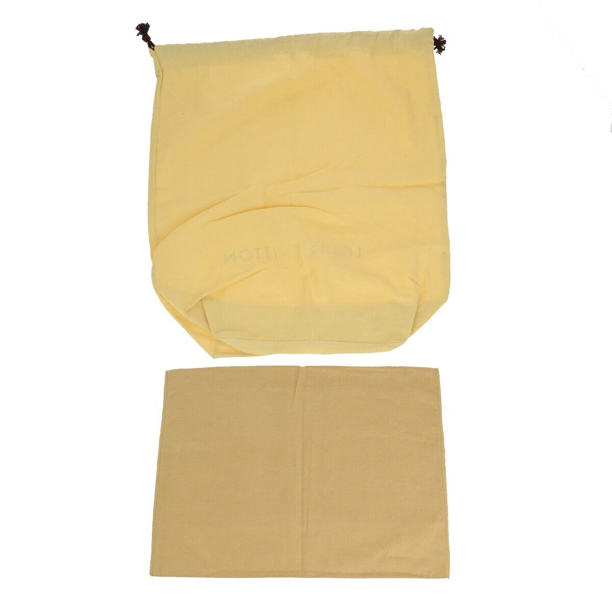 LOUIS VUITTON Logo 10 Set Dust Bag Drawstring Canvas Cotton Beige Brown 09EB819