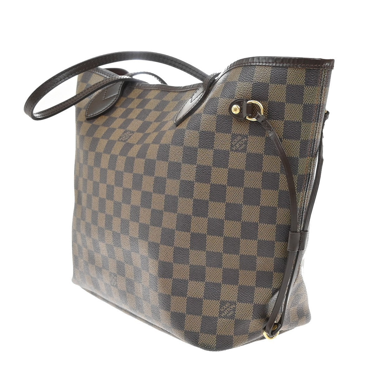 LOUIS VUITTON Neverfull MM Shoulder Bag Damier Ebene Leather BN N51105 94KB305