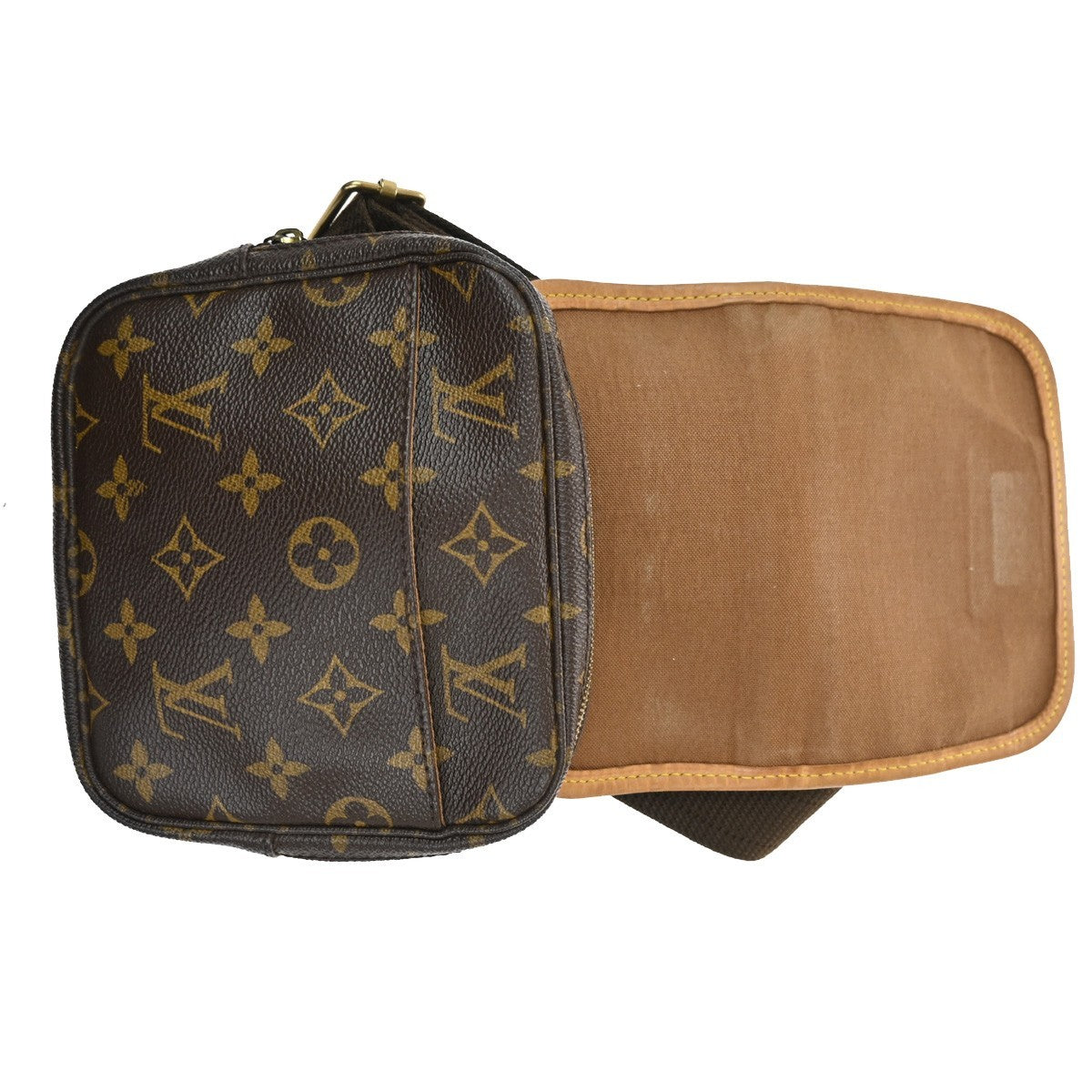 LOUIS VUITTON Bum Bag Bosphore Monogram Leather Canvas Brown M40108 70TA559