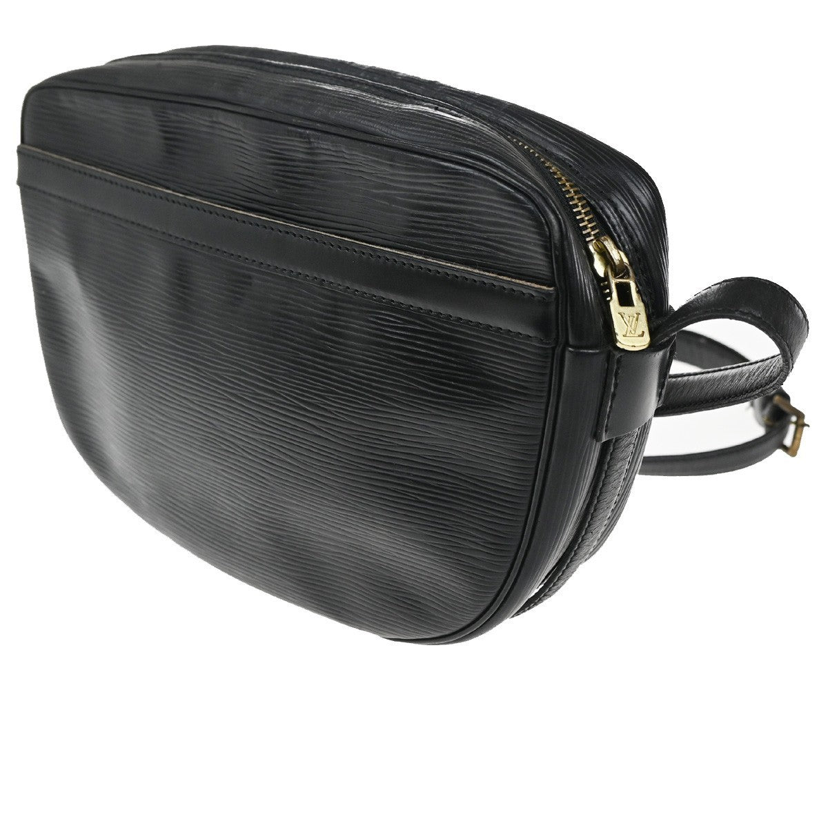 LOUIS VUITTON LV Logo Jeune Fille Shoulder Bag Epi Leather Black M52152 65CA685