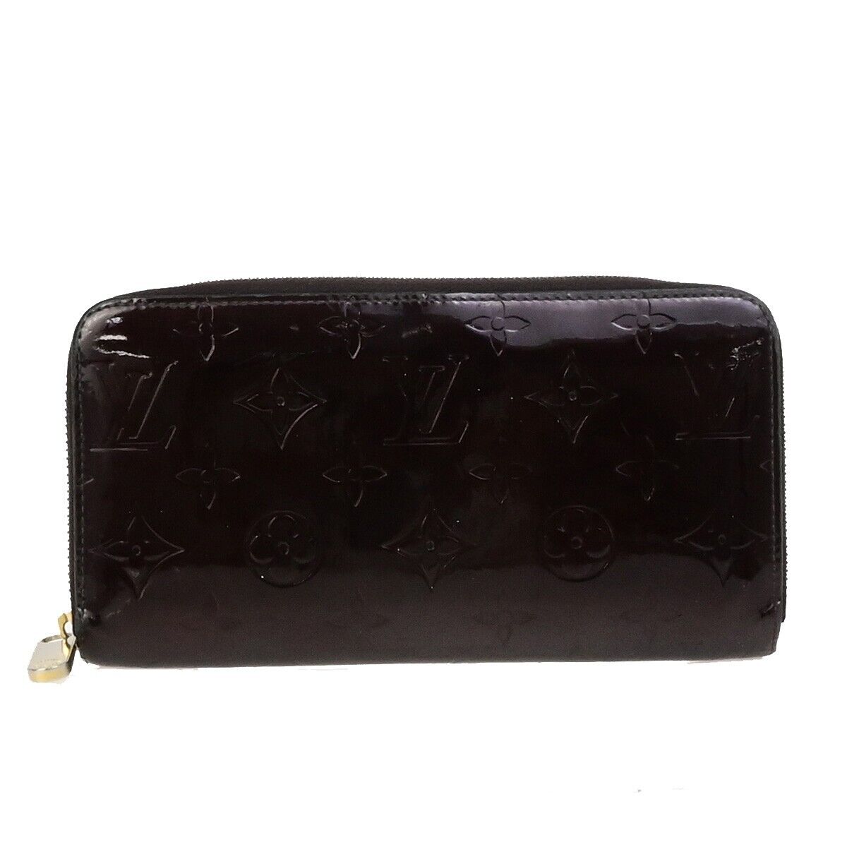 LOUIS VUITTON Zippy Long Wallet Monogram Vernis Leather Brown M91458 02ED385