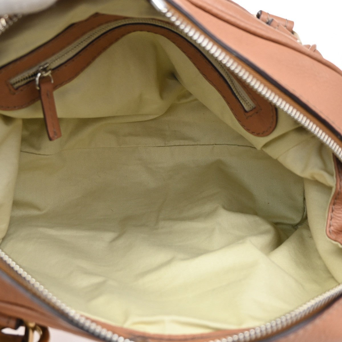 CHLOE Paddington Shoulder Hand Bag Leather Light Brown Italy GHW 59RL834